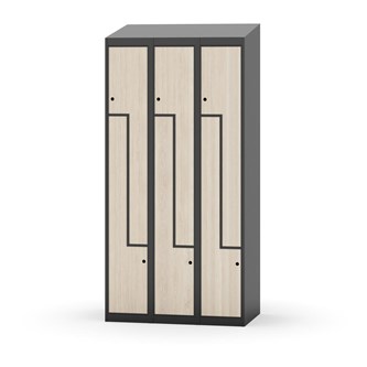 Novis Z vaatekaappi, vinokatto, 6-lok, L90 cm