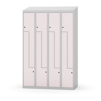 Novis Z vaatekaappi, vinokatto, 8-lok, L120 cm