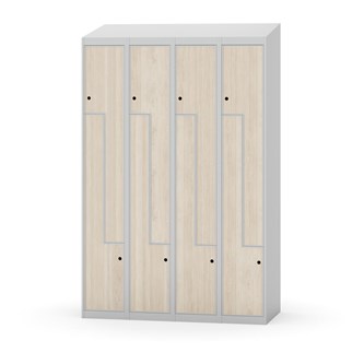 Novis Z vaatekaappi, vinokatto, 8-lok, L120 cm