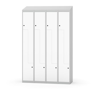 Novis Z vaatekaappi, vinokatto, 8-lok, L120 cm