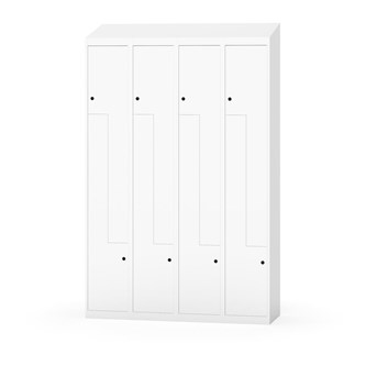 Novis Z vaatekaappi, vinokatto, 8-lok, L120 cm