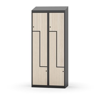 Novis Z vaatekaappi, vinokatto, 4-lok, L80 cm