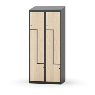 Novis Z vaatekaappi, vinokatto, 4-lok, L80 cm