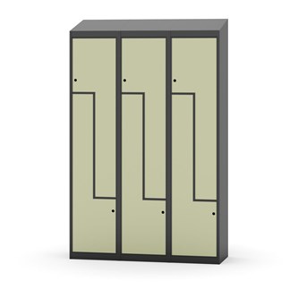 Novis Z vaatekaappi, vinokatto, 6-lok, L120 cm