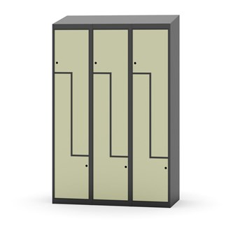 Novis Z vaatekaappi, vinokatto, 6-lok, L120 cm