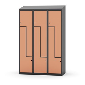 Novis Z vaatekaappi, vinokatto, 6-lok, L120 cm