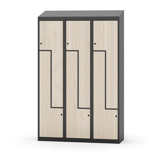 Novis Z vaatekaappi, vinokatto, 6-lok, L120 cm