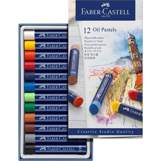 Öljypastelliliitu Faber-Castell, 12 väriä