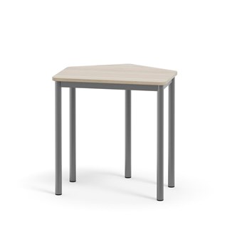 12:38 FSC HT 5-kulmainen pöytä, 70x60 cm, hopea jalusta