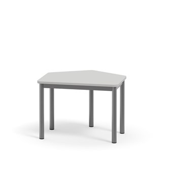 12:38 FSC HT 5-kulmainen pöytä, 70x60 cm, hopea jalusta