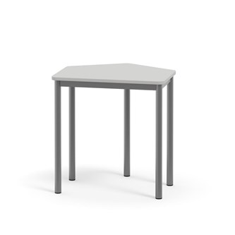 12:38 FSC HT 5-kulmainen pöytä, 70x60 cm, hopea jalusta