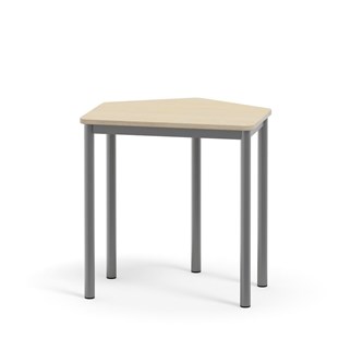 12:38 FSC HT 5-kulmainen pöytä, 70x60 cm, hopea jalusta