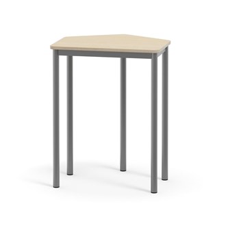 12:38 HT 5-kulmainen pöytä, 70x60 cm, hopea jalusta