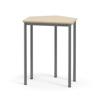 12:38 FSC HT 5-kulmainen pöytä, 70x60 cm, hopea jalusta