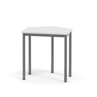 12:38 FSC HT 5-kulmainen pöytä, 70x60 cm, hopea jalusta