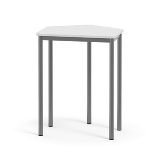 12:38 FSC HT 5-kulmainen pöytä, 70x60 cm, hopea jalusta