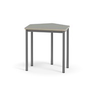 12:38 BX akustik linoleum 5-kulmainen pöytä, 70x60 cm, hopea jalusta
