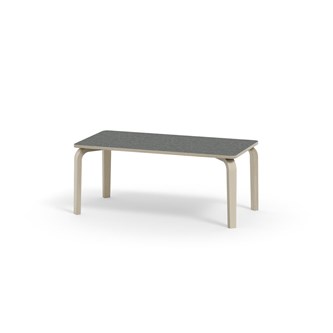 Arcus -pöytä, linoleum, kuultovalkoinen, 120x60 cm