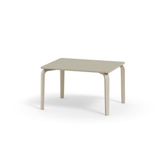 Arcus -pöytä, linoleum, kuultovalkoinen, 100x80 cm
