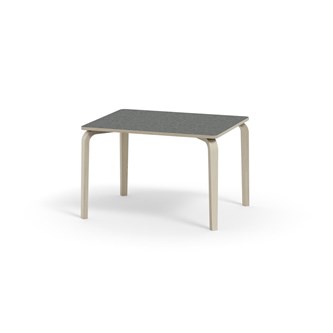Arcus -pöytä, linoleum, kuultovalkoinen, 100x80 cm