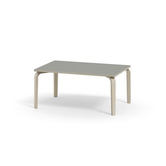 Arcus -pöytä, linoleum, kuultovalkoinen, 120x80 cm