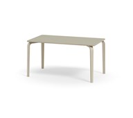Arcus -pöytä, linoleum, kuultovalkoinen, 140x80 cm