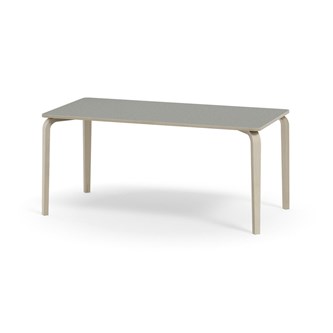 Arcus -pöytä, linoleum, kuultovalkoinen, 160x80 cm