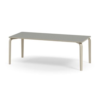 Arcus -pöytä, linoleum, kuultovalkoinen, 180x80 cm