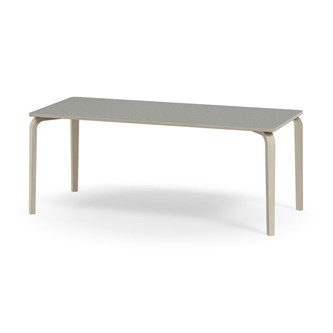 Arcus -pöytä, linoleum, kuultovalkoinen, 180x80 cm