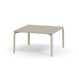 Arcus -pöytä, linoleum, kuultovalkoinen, 120x120 cm