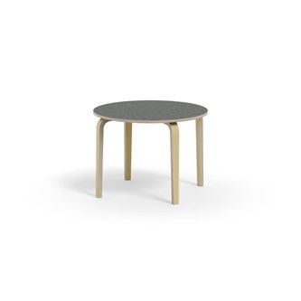Arcus -pöytä, linoleum, koivu, Ø 90 cm