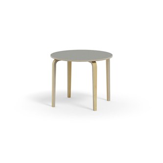 Arcus -pöytä, linoleum, koivu, Ø 90 cm
