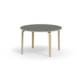 Arcus -pöytä, linoleum, koivu, Ø 120 cm
