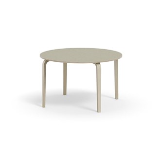 Arcus -pöytä, linoleum, kuultovalkoinen, Ø 120 cm