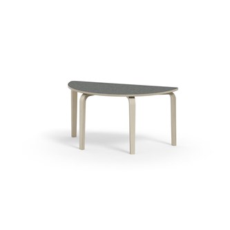 Arcus -pöytä, linoleum, koivu, puolipyöreä 120-60 cm