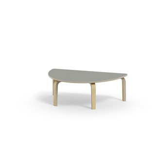 Arcus -pöytä, linoleum, koivu, puolipyöreä 120-80 cm