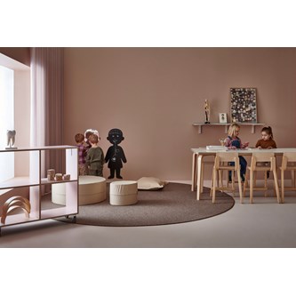 Arcus FSC -pöytä, akustik laminaatti, kuultovalkoinen, 120x120 cm