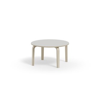 Arcus -pöytä, akustik laminaatti, kuultovalkoinen, Ø 90 cm