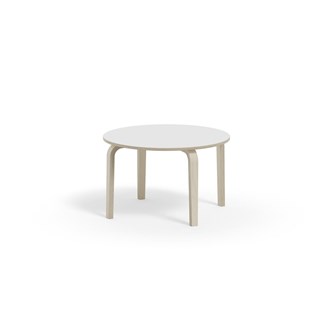 Arcus pöytä HPL Ø 90 cm, kuultovalkoinen