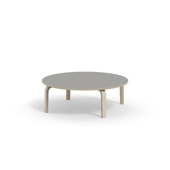 Arcus -pöytä, akustik laminaatti, kuultovalkoinen, Ø 120 cm