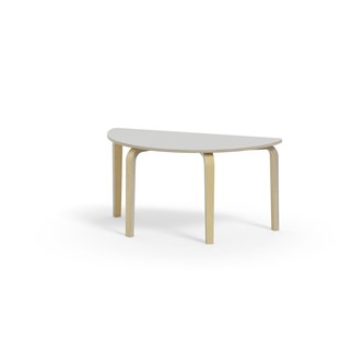 Arcus -pöytä, akustik laminaatti, koivu, puolipyöreä 120-60 cm