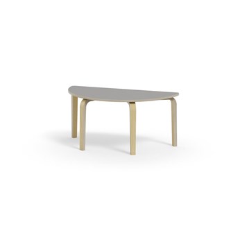 Arcus -pöytä, akustik laminaatti, koivu, puolipyöreä 120-60 cm