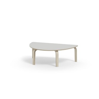 Arcus pöytä laminaatti puolipyöreä 120-80 cm, kuultovalkoinen