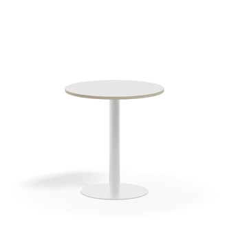 Pilastro pilaripöytä BX ø 70 cm akustik laminaatti, valkoinen jalusta