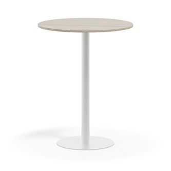Pilastro pilaripöytä BX ø 90 cm akustik laminaatti, valkoinen jalusta