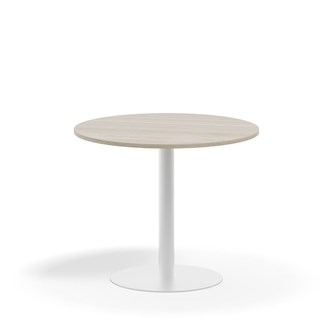 Pilastro pilaripöytä BX ø 90 cm akustik laminaatti, valkoinen jalusta