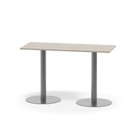 Pilastro pilaripöytä BX 120x50 cm akustik laminaatti, hopea jalusta