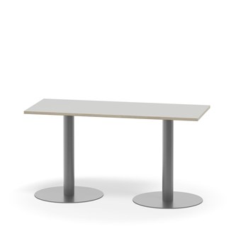 Pilastro pilaripöytä BX 120x50 cm akustik laminaatti, hopea jalusta