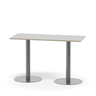 Pilastro pilaripöytä BX 120x50 cm akustik laminaatti, hopea jalusta