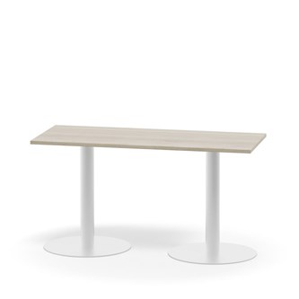 Pilastro FSC pilaripöytä BX 120x50 cm akustik laminaatti, valkoinen jalusta
